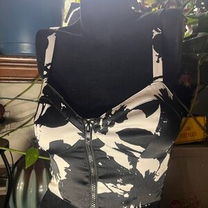 Mustard seed Cow print top